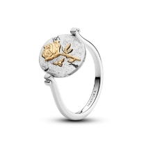 Billede af Pandora Rose Vendbar Medaljon Ring sølv + forgyldt metalblanding m. cz (str. 50)