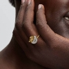 Billede af Pandora Sol & Måne Vendbar Medaljon Ring sølv + forgyldt metalblanding m. cz (str. 56)