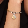 Billede af Pandora Vandmanden Stjernetegn Medaljoncharm sølv/forgyldt metalblanding m. cz (Aquarius)