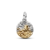 Billede af Pandora Løven Stjernetegn Medaljoncharm sølv/forgyldt metalblanding m. cz (Leo)