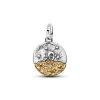 Billede af Pandora Løven Stjernetegn Medaljoncharm sølv/forgyldt metalblanding m. cz (Leo)