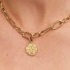 Billede af Pandora Hvede Medaljoncharm forgyldt metalblanding m. cz