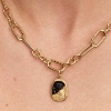 Billede af Pandora Ugle Medaljoncharm forgyldt metalblanding m. cz