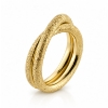 Billede af Ring dobbelt skinne, krydser på top, tråd 2,5 mm. 8 kt.