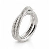 Billede af Ring dobbelt skinne, krydser på top, tråd 2,5 mm. 14 kt. hvg.