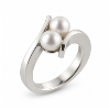 Billede af Ring m/ 2 K.P. 5½-6 mm 14 kt hvg