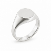 Billede af Ring, Signetring oval plade 11*9,5 mm 925s