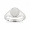 Billede af Ring, Signetring oval plade 11*9,5 mm 925s