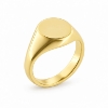 Billede af Ring, Signetring oval plade 11*9,5 mm 14 kt. 