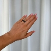 Billede af By Birdie Bronx ring sort rhodineret sølv m.14kt og 0,20 ct brillant str. 54