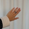 Billede af By Birdie Zeus Tribeca-1 ring sort rhodineret sølv m.14kt, og 0,05 ct brillant str. 55