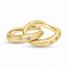 Billede af Ring dobbelt, begge i gult guld, 3* 0,02 + 2* 0,03 w/vs. 14 kt.