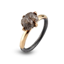 Billede af By Birdie Victoria Ring sølv m.14kt og 3,0 ct. diamant (str. 52)