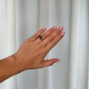 Billede af By Birdie Kensington ring sort rhodineret sølv m.14kt og ialt 0,08 ct brillant str. 59