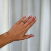 Billede af By Birdie Hamilton-3 ring sort rhodineret sølv m.14kt og 0,20ct. brillanter str. 60