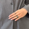 Billede af By Birdie Louise Perle ring sort rhodineret sølv m.14 kt. og 0,03ct. diamant + ferskvandsperle (str. 57)