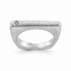 Billede af Ring massiv, brill. 0,05 w/pi.  925s.