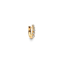 Billede af Maria Black 'Arc Bold Huggie' ørering forgyldt sølv m. cz - Venstre (Left)