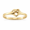 Billede af Ring "Cuddling Heart" 14 karat guld