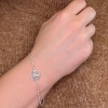 Billede af Livets træ armbånd i 14 kt. hvidguld