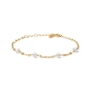 Billede af Studio Z "Aurelia Pearl" armbånd forgyldt sølv m. fvp (18+3 cm)