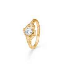 Billede af Studio Z "Veil" ring forgyldt sølv m. cz (str. 56)