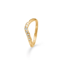 Billede af Studio Z "Veil" ring forgyldt sølv m. cz (str. 60)