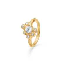 Billede af Studio Z "Lace" ring forgyldt sølv m. cz (str. 56)