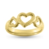 Billede af Ring "Hjertetrio" (hjertering) m. skinne 8 karat guld