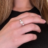 Billede af Perlering med saltvandsperle og syn. zirkonia 14 kt.