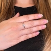 Billede af Ring roset safir 0,02 ct. + 6 brill. a 0,015 w/vs 14 kt. hvg.