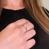 Billede af Ring roset rubin 0,02 ct. + 6 brill. a 0,015 w/vs 14 kt.