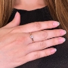 Billede af Ring roset rubin 0,02 ct. + 6 brill. a 0,015 w/vs 14 kt.