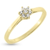 Billede af Rosetring 14kt med diamanter 1*0,02+6*0,015w/vs
