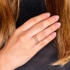 Billede af Ring dobbelt skinne, krydser på top, tråd 2,5 mm. 14 kt.
