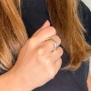 Billede af Ring dobbelt ½ gult 8 kt.+ ½ 925s sølv