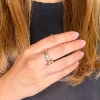 Billede af Ring dobbelt ½ gult 8 kt.+ ½ 925s sølv