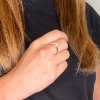 Billede af Ring "Glory" m. ægte rosakvarts 8 karat guld
