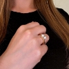 Billede af Ring m/ 2 K.P. 5½-6 mm 8 kt