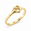 Billede af Ring "Cuddling Heart" 8 karat guld