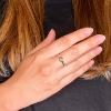 Billede af Ring "Cuddling Heart" 8 karat guld