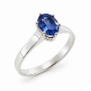 Billede af Ring "Glory" m. ægte safir (0,91 ct.) 14 karat hvidguld