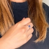 Billede af Ring "Glory" m. ægte safir (0,91 ct.) 14 karat hvidguld