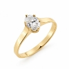 Billede af Ring "Glory" m. synt. sten 14 karat guld