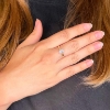 Billede af Ring "Glory" m. synt. sten 14 karat guld