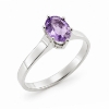 Billede af Ring "Glory" m. ægte ametyst 14 karat hvidguld