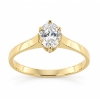 Billede af Ring "Glory" m. synt. sten 8 karat guld