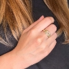 Billede af Ring 3 hjerte (hjertering) 8 kt. facon + 4,8 gr. (prisen er excl. guld)
