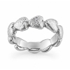 Billede af Ring hjerter brillanter 3*0,01 w/vs fattet som hjerte. 14 kt. hvg. (hjertering)