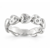 Billede af Ring hjerter, brill. 3* 0,015, 3* 0,01, 3* 0,005 w/vs 14 kt hvg. (hjertering)